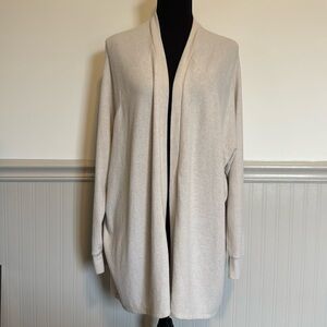 American Eagle Soft & Sexy Plush Long Cardigan Sweater Ivory Cream Women’s Sz XL